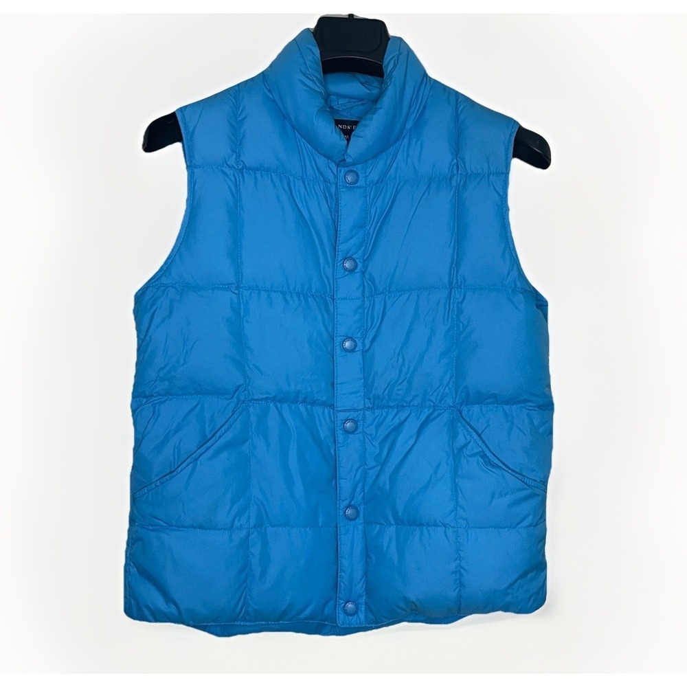 Lands End Down Filled Quilted Puffer Vest Bright Blue Women M‎ 10-12 Outdoors